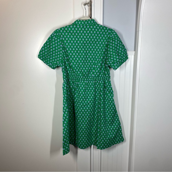 J. Crew factory Collared short-sleeve tie-waist mini dress Vintage Kelly White 8 - Picture 7 of 9